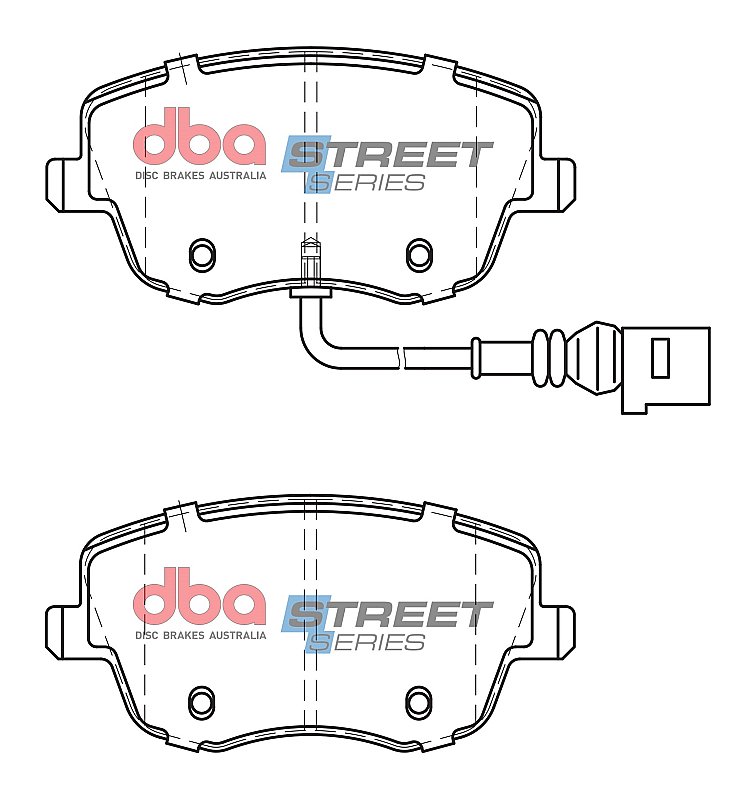 DBA Street Series Ceramic Brake Pads 131.3mm x 63.7mm DB2032SS - Front