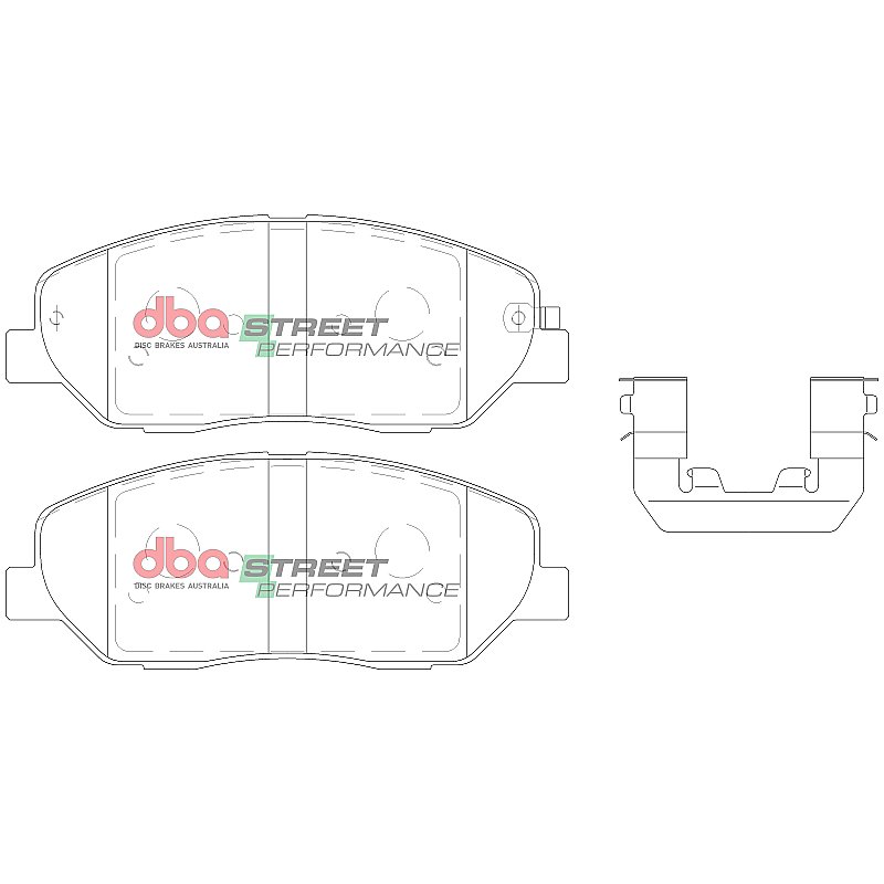 DBA Street Performance Brake Pads 156.9mm x 60.8mm DB2034SP - Front