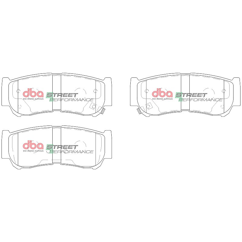 DBA Street Performance Brake Pads 118.6mm x 46.9mm DB2035SP - Rear