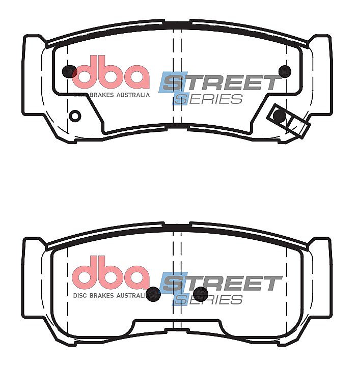 DBA Street Series Ceramic Brake Pads 118.6mm x 46.9mm DB2035SS - Rear