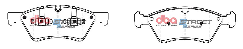 DBA Street Series Ceramic Brake Pads 193.3/194.5mm x 69.8/69.8mm DB2048SS - Front