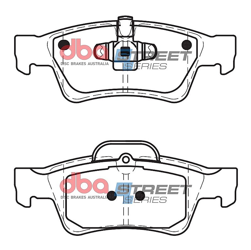 DBA Street Series Ceramic Brake Pads 140.4/141.6mm x 51.8/59.6mm DB2049SS - Rear