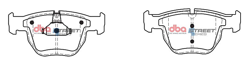 DBA Street Series Semi-Metallic Brake Pads 155.5mm x 73.3mm DB2054SS - Front