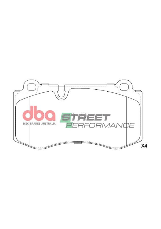 DBA Street Performance Brake Pads 141.6mm x 76mm DB2057SP - Front