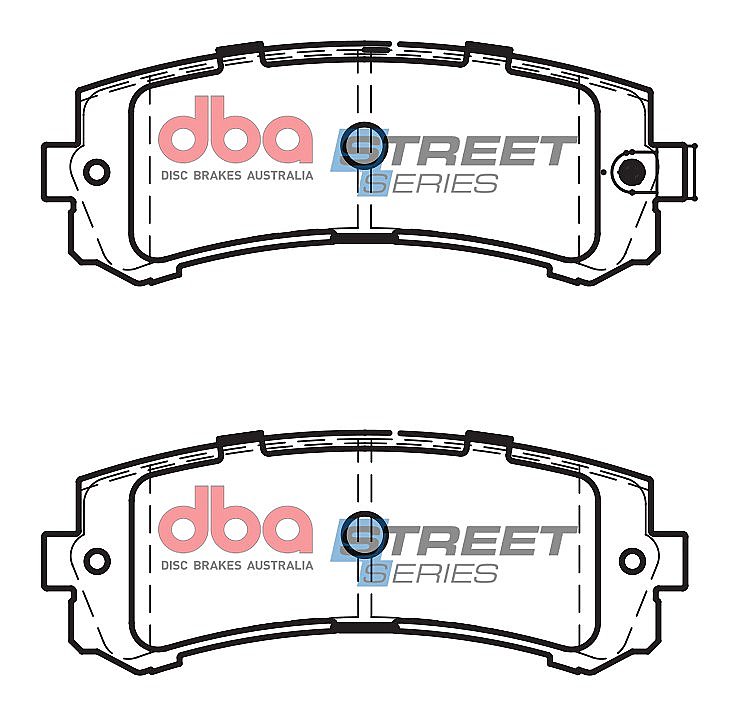 DBA Street Series Ceramic Brake Pads 121.2mm x 45.3mm DB2060SS - Rear