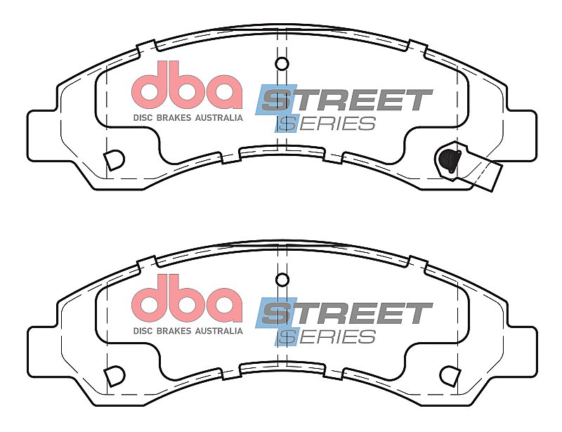 DBA Street Series Ceramic Brake Pads 167mm x 54.3mm DB2061SS - Front