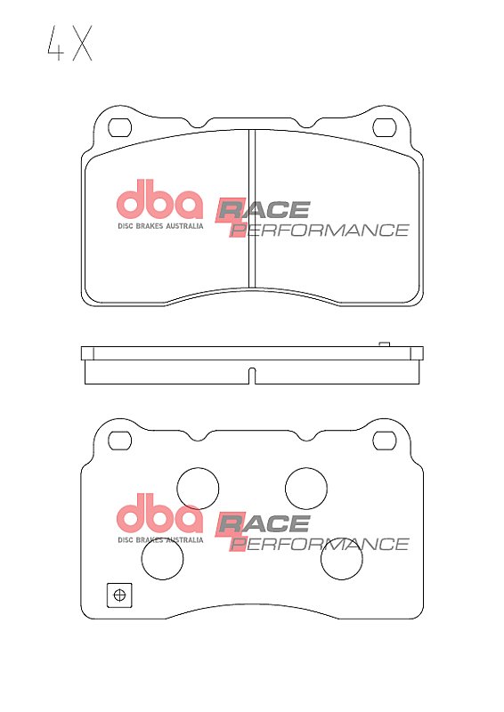 DBA Race Performance Brake Pads 131.8mm x 77.8mm DB2067RP - Front