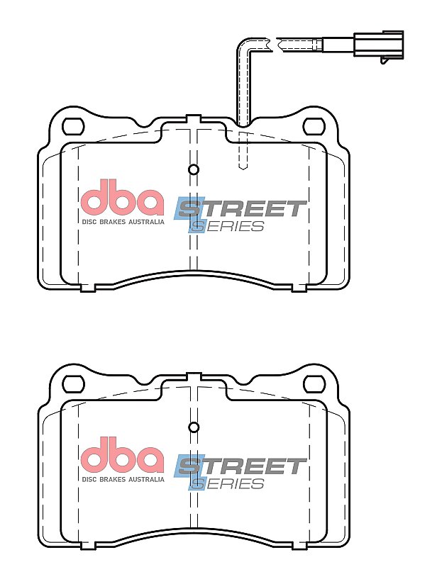 DBA Street Series Ceramic Brake Pads 131.8mm x 77.3mm DB2067SS - Front