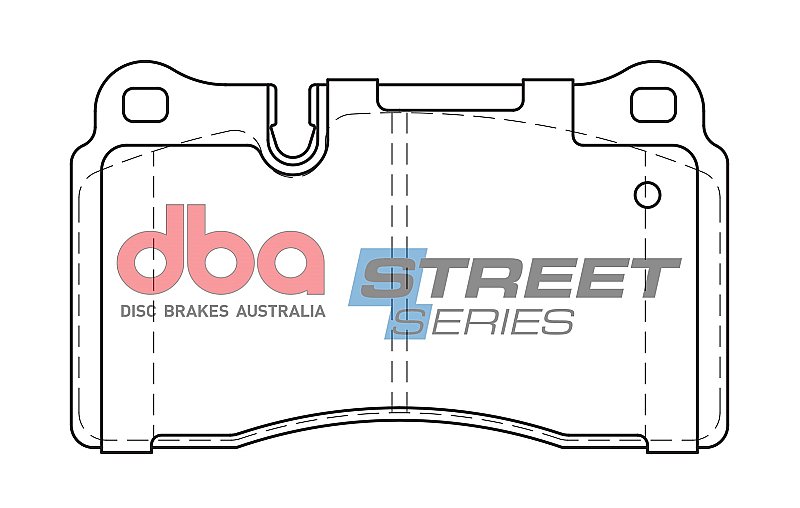 DBA Street Series Semi-Metallic Brake Pads 131.7mm x 77.3mm DB2073SS - Front