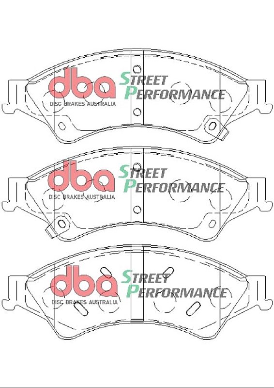 Front DBA Performance Street Pads to fit Ford Ranger TDCI (TKE)