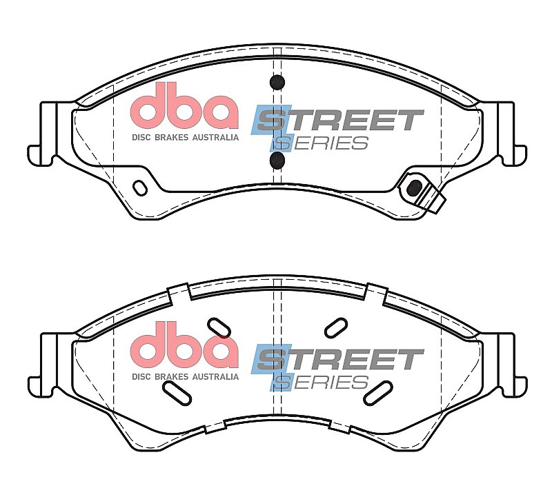 DBA Street Series Semi-Metallic Brake Pads 194.2mm x 68.5mm DB2074SS - Front