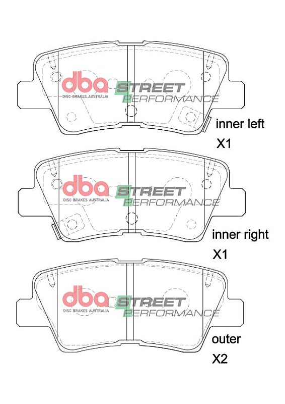 DBA Street Performance Brake Pads 99.8mm x 41.1mm DB2076SP - Rear