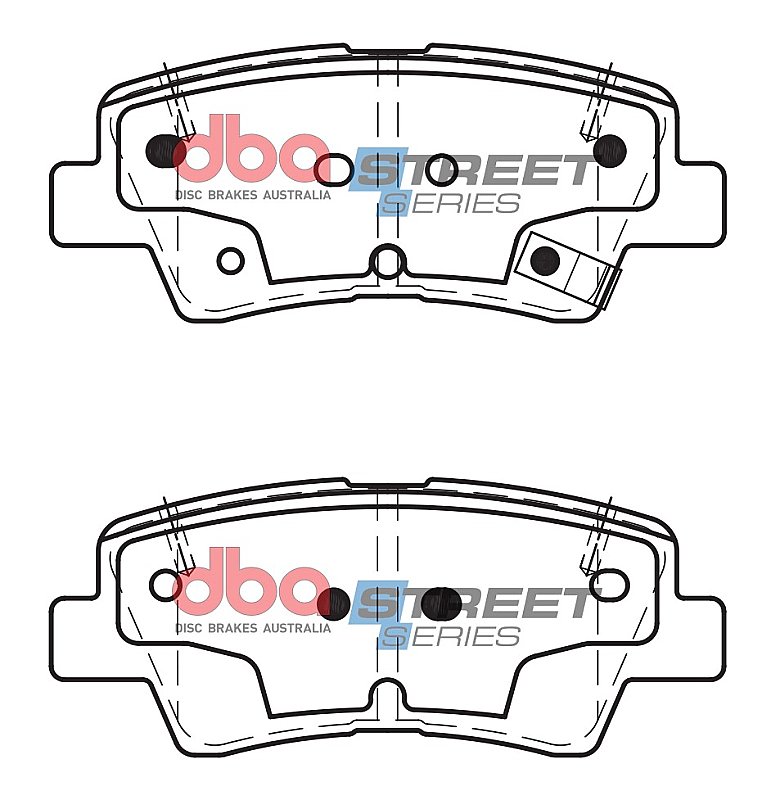 DBA Street Series Ceramic Brake Pads 99.9mm x 40.9mm DB2076SS - Rear