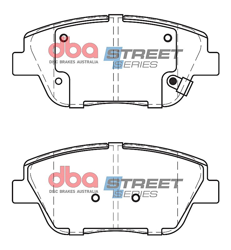 DBA Street Series Ceramic Brake Pads 132.7mm x 58.7mm DB2089SS - Front