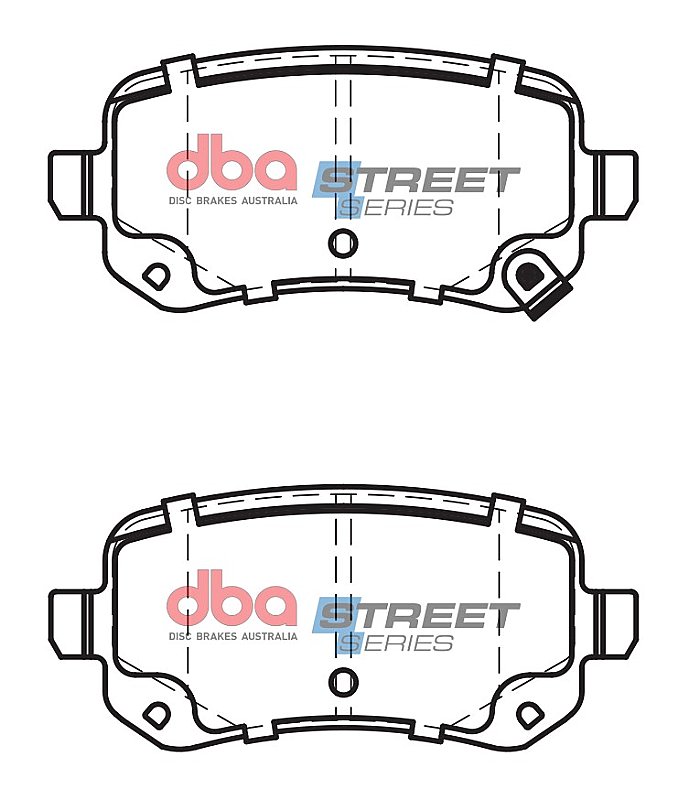 DBA Street Series Ceramic Brake Pads 116.7mm x 52.3mm DB2152SS - Rear