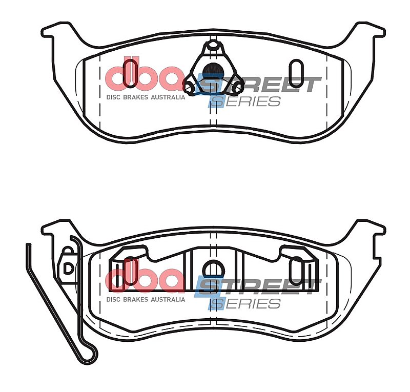 DBA Street Series Ceramic Brake Pads 140.5mm x 49.3mm DB2163SS - Rear