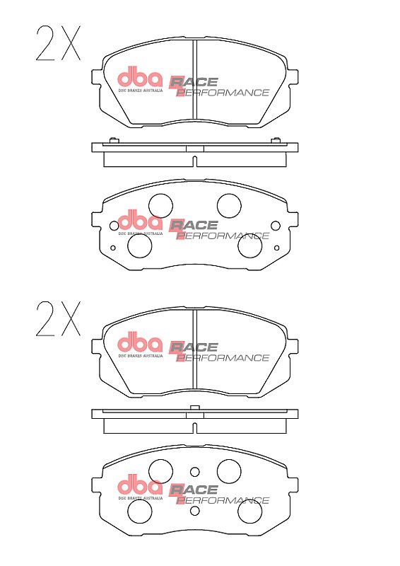 DBA Race Performance Brake Pads 137.9mm x 61.2mm DB2174RP - Front