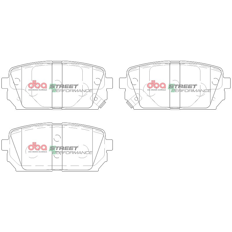 DBA Street Performance Brake Pads 100.7mm x 43.9mm DB2175SP - Rear