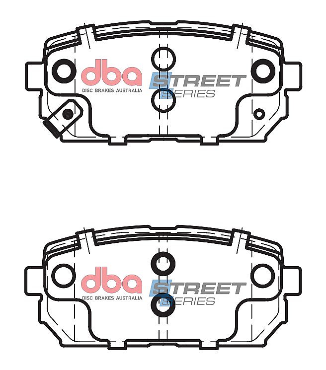 DBA Street Series Ceramic Brake Pads 100.7mm x 43.9mm DB2175SS - Rear