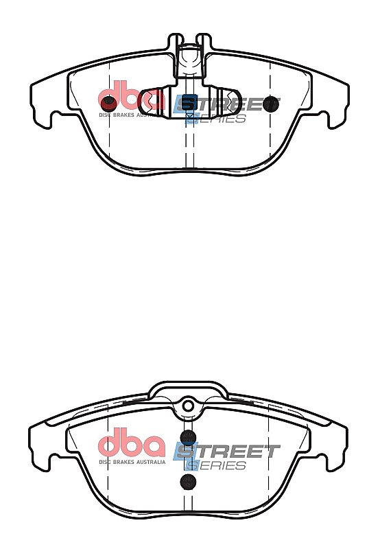 DBA Street Series Ceramic Brake Pads 122.6/122.6mm x 54.5/52.6mm DB2182SS - Rear