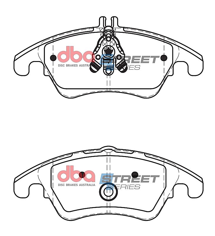 DBA Street Series Ceramic Brake Pads 188.2/188.2mm x 80.8/73.7mm DB2183SS - Front