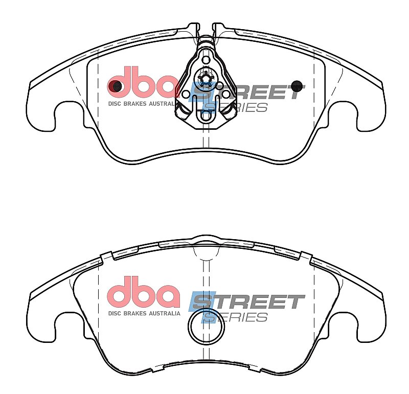 DBA Street Series Ceramic Brake Pads 188/188mm x 73.9/73.4mm DB2186SS - Front