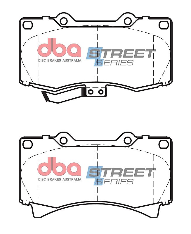 DBA Street Series Semi-Metallic Brake Pads 134.6/134.6mm x 73.6/75.3mm DB2188SS - Front