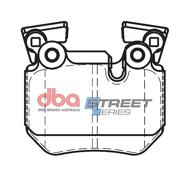 DBA Street Series Ceramic Brake Pads 85.2mm x 76.2mm DB2196SS - Rear
