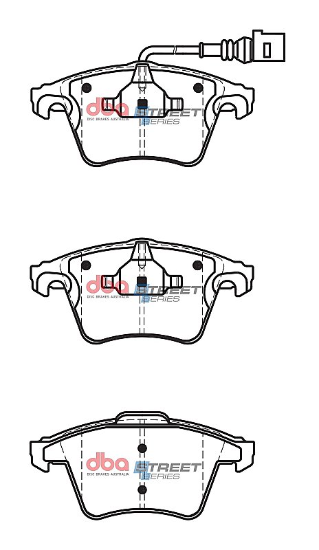 DBA Street Series Semi-Metallic Brake Pads 155.2/156.3mm x 73.4/74.7mm DB2199SS - Front