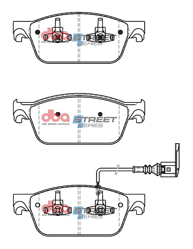 DBA Street Series Semi-Metallic Brake Pads 193.2mm x 75mm DB2200SS - Front