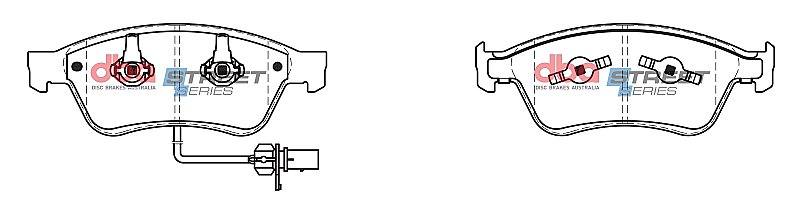 DBA Street Series Semi-Metallic Brake Pads 193.2mm x 72.6mm DB2202SS - Front