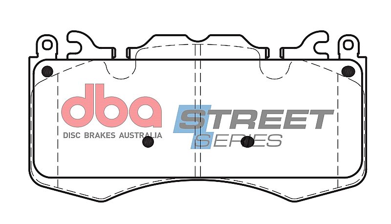 DBA Street Series Semi-Metallic Brake Pads 189.7mm x 95.9mm DB2204SS - Front