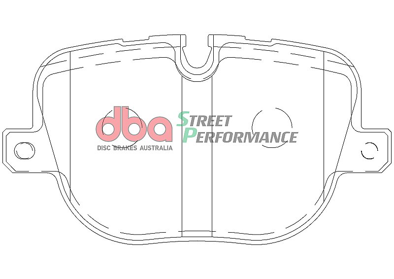 DBA Street Performance Brake Pads 116.6mm x 63mm DB2207SP - Rear