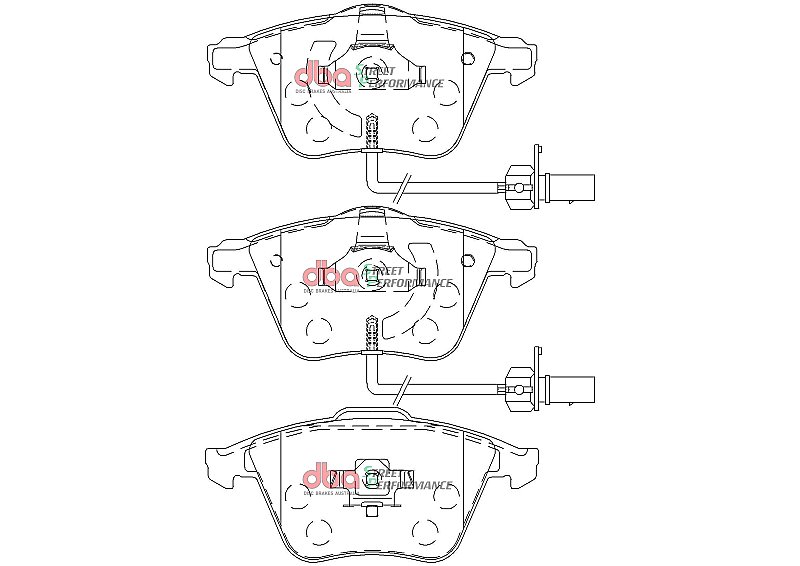 DBA Street Performance Brake Pads 155.1mm x 72.8mm DB2210SP - Front
