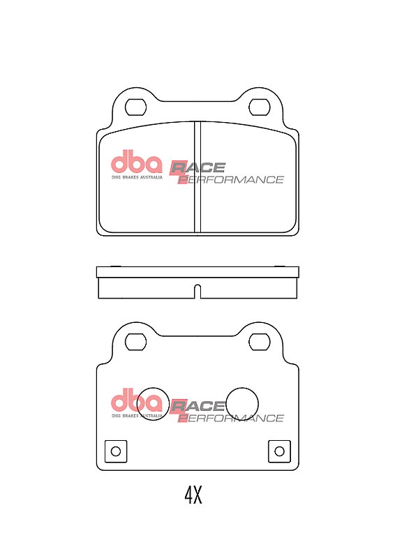 DBA Race Performance Brake Pads 86.7mm x 63.5mm DB2215RP - Rear