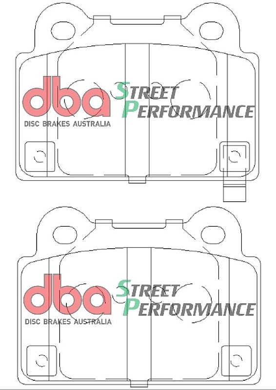 DBA Street Performance Brake Pads 86.6mm x 63.5mm DB2215SP - Rear