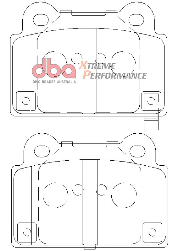 DBA Brake Kit - 4000 Series T3 Slotted & Xtreme Performance Brake Pads (2x DBA42225S + DB2215XP) DBA42225S-2215XP