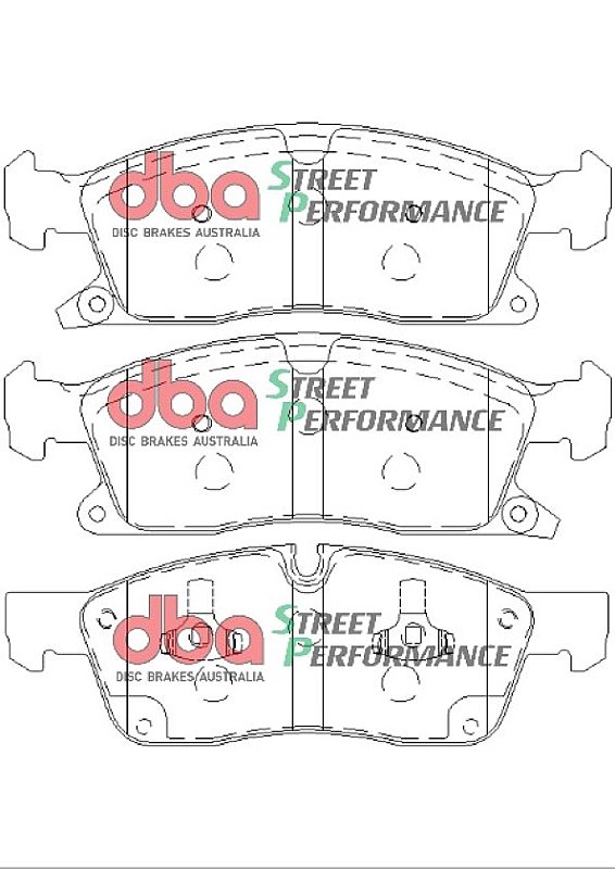 DBA Street Performance Brake Pads 193.3+194.6mm x 64.6mm DB2216SP - Front