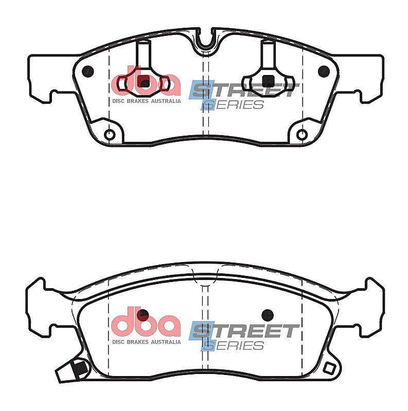 DBA Street Series Ceramic Brake Pads 193.3/194.6mm x 64.1/64.2mm DB2216SS - Front