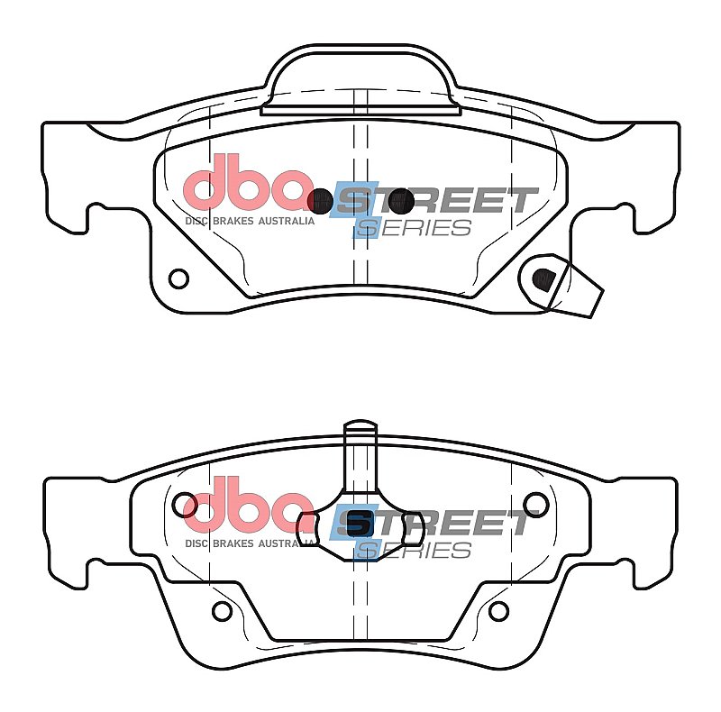 DBA Street Series Ceramic Brake Pads 141.5/140.2mm x 59.5/51.8mm DB2217SS - Rear