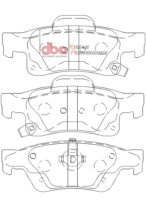 DBA Brake Kit - 4000 Series T3 Slotted & Xtreme Performance Brake Pads (2x DBA42637S + DB2217XP) DBA42637S-2217XP