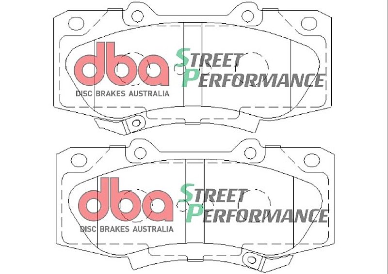 DBA Street Performance Brake Pads 143.5mm x 67.6mm DB2221SP - Front
