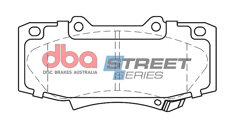 DBA Street Series Ceramic Brake Pads 143.5mm x 67.9mm DB2221SS - Front