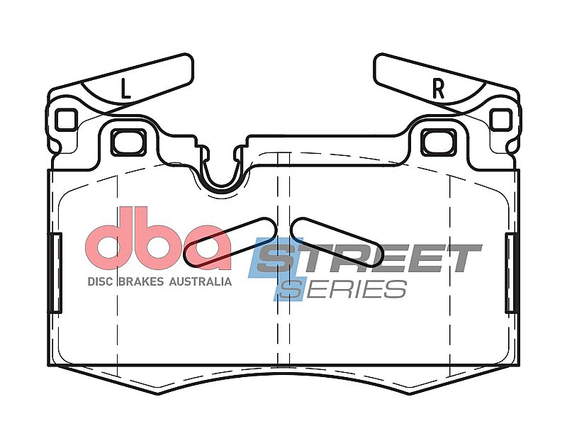 DBA Street Series Ceramic Brake Pads 120.8mm x 76mm DB2222SS - Front