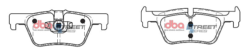DBA Street Series Ceramic Brake Pads 123.1/123.1mm x 45.4/46.5mm DB2224SS - Rear