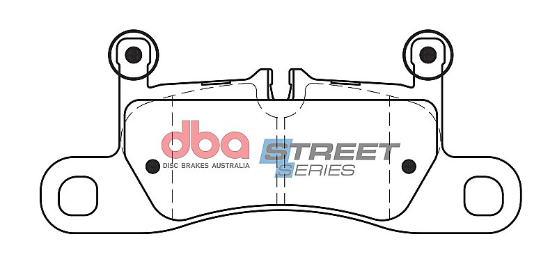 DBA Street Series Semi-Metallic Brake Pads 187.5mm x 76mm DB2229SS - Rear