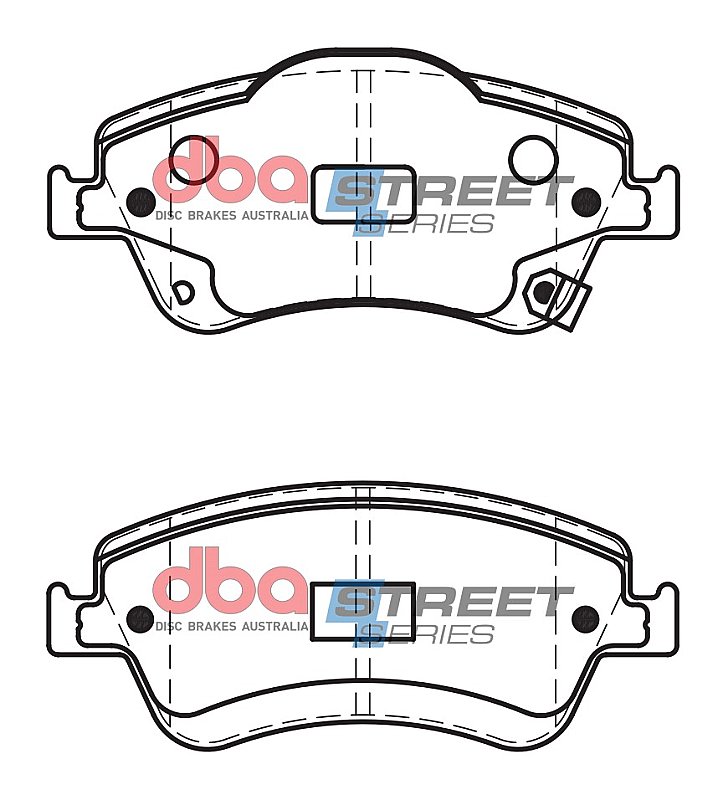 DBA Street Series Ceramic Brake Pads 136.8/136.8mm x 61.5/58mm DB2230SS - Front