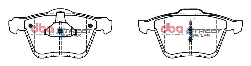 DBA Street Series Ceramic Brake Pads 155.2/156.5mm x 75/74.3mm DB2236SS - Front