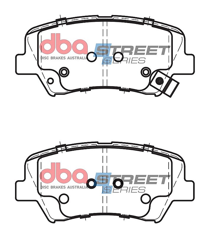 DBA Street Series Ceramic Brake Pads 132.8mm x 60mm DB2240SS - Front