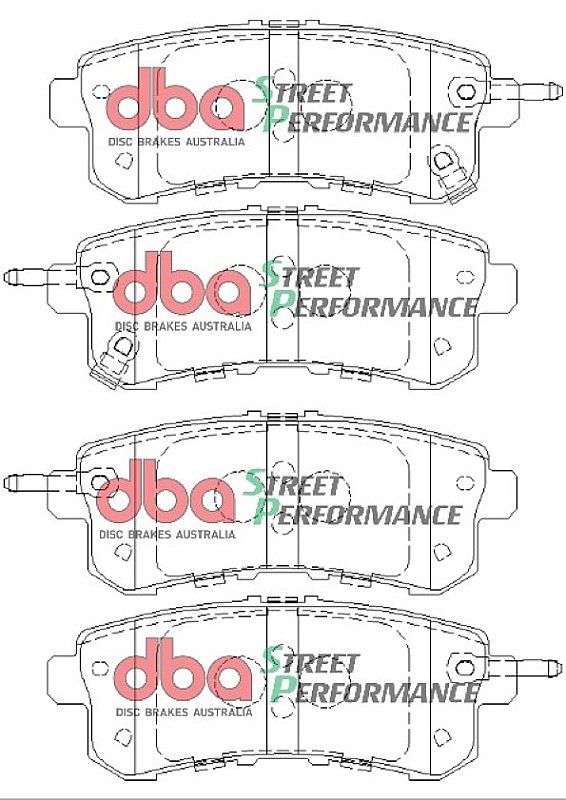 DBA Street Performance Brake Pads 127.5mm x 50mm DB2244SP - Rear